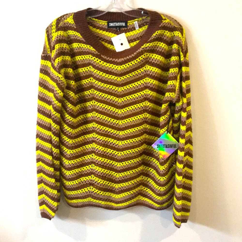 SWEET&SINFUL Knit-Like Long Sleeve Sweater Size M